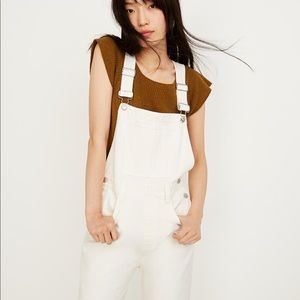 Madewell Straight-Leg Overalls in Tile White